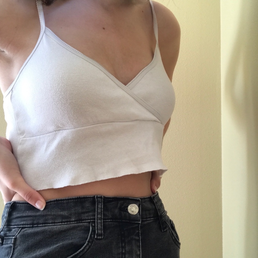 brandy melville white amara top